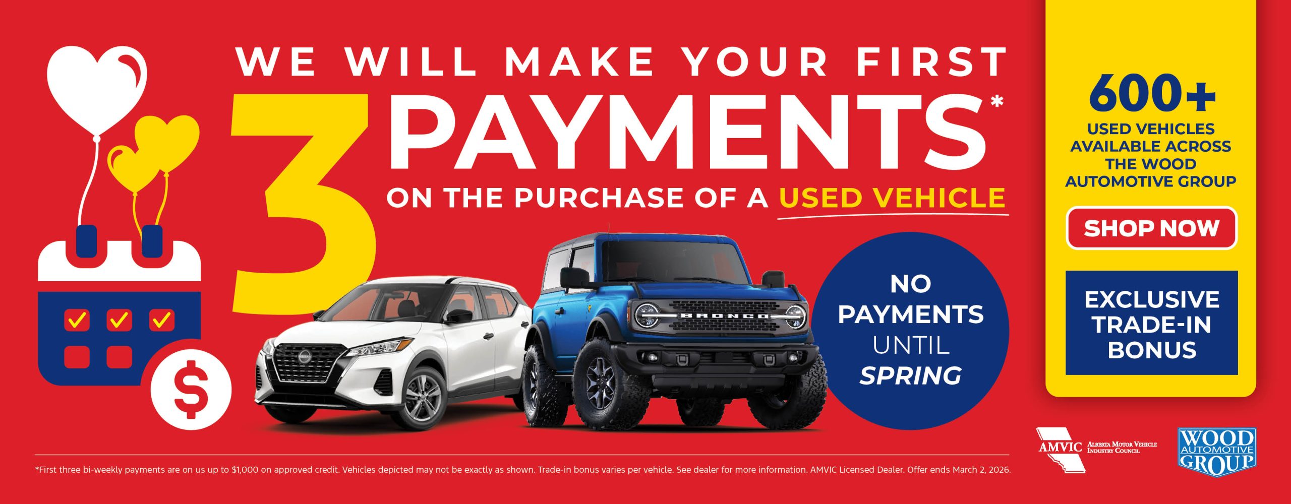 February 2026 Woodridge First Three Payments On Us